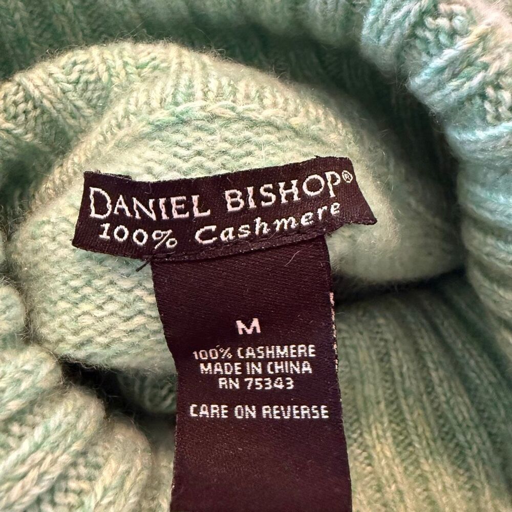 Daniel Bishop Light Green Cashmere Turtleneck Sweater Sz S Preppy, Collegiate - Picture 11 of 12
